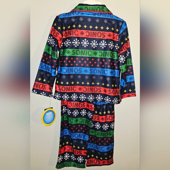 NWT-Sonic The Hedgehog-Toddler-Christmas Pajama Set-Size 3T-Red, Blue & Green - Picture 3 of 3